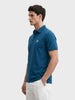 Men's Teal Regular Fit Solid Casual Polo T-Shirts