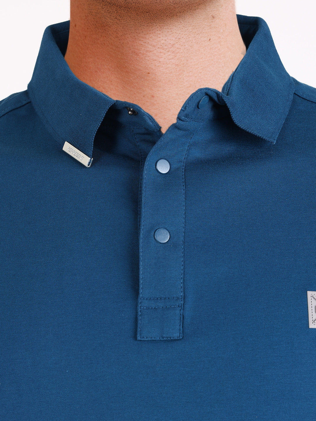 Men's Teal Regular Fit Solid Casual Polo T-Shirts