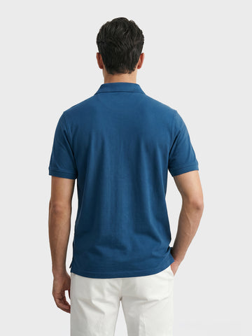 Men's Teal Regular Fit Solid Casual Polo T-Shirts