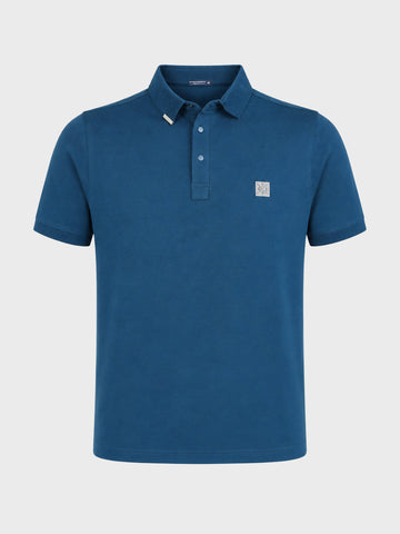 Men's Teal Regular Fit Solid Casual Polo T-Shirts