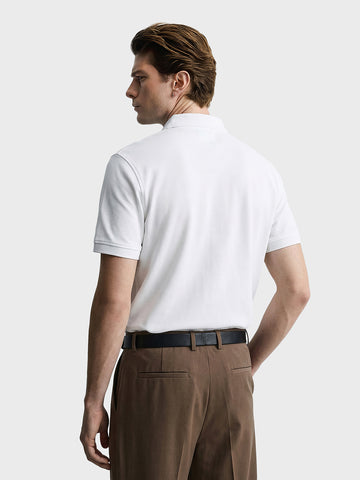 Men's White Regular Fit Solid Casual T-Shirts