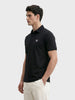 Men's Black Regular Fit Solid Casual Polo T-Shirts