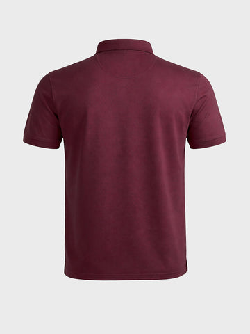 Men's Maroon Regular Fit Solid Casual T-Shirts