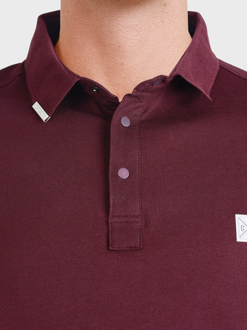 Men's Maroon Regular Fit Solid Casual T-Shirts