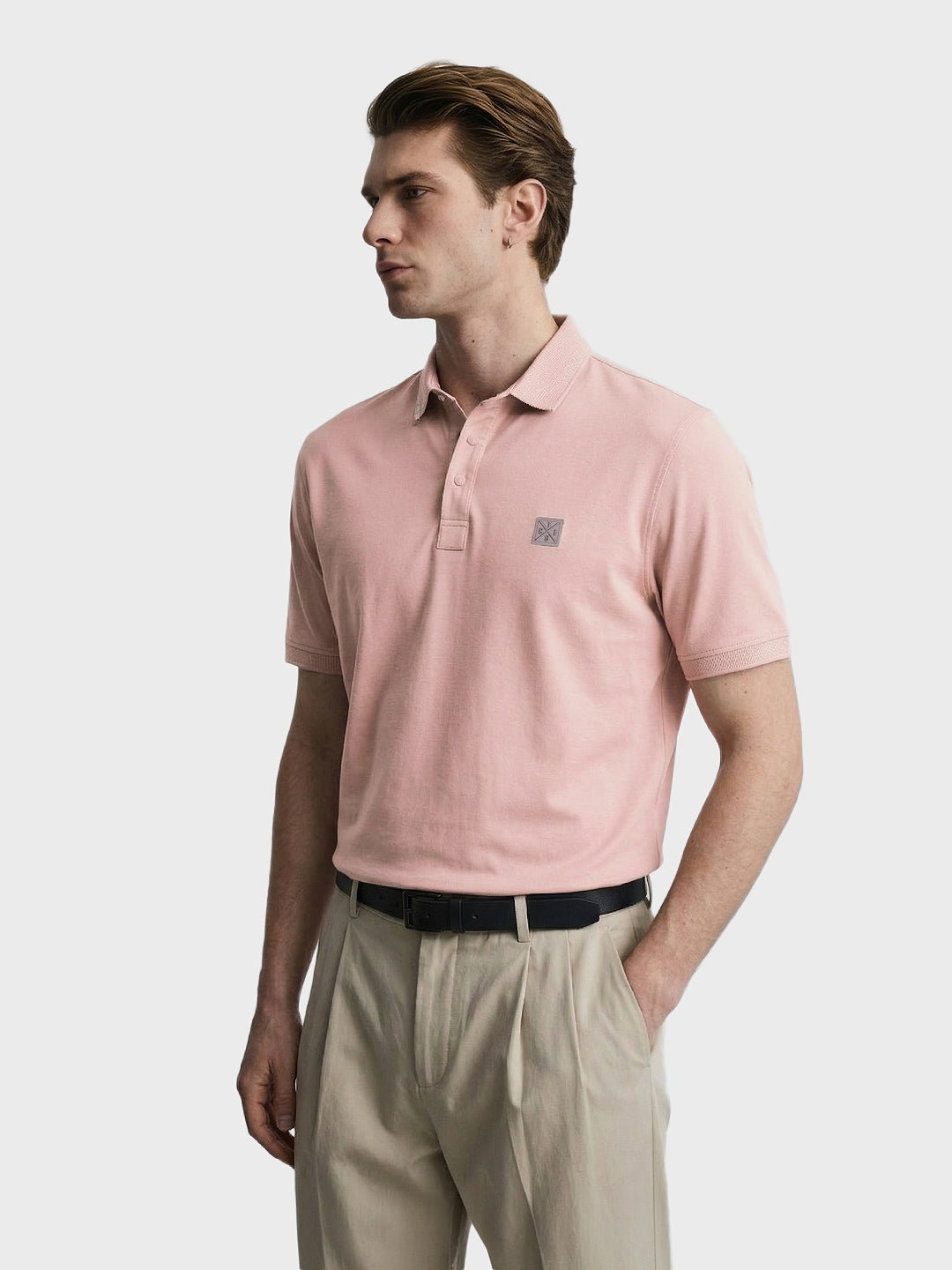 Men's Pink Regular Fit Printed Casual T-Shirt