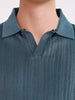 Men's Blue Regular Fit Solid Casual Polo T-Shirts