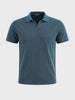 Men's Blue Regular Fit Solid Casual Polo T-Shirts