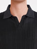 Men's Black Regular Fit Solid Casual Polo T-Shirts