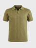 Men's Green Regular Fit Solid Casual Polo T-Shirts