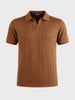 Men's Brown Regular Fit Solid Casual Polo T-Shirts
