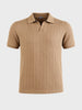 Men's Beige Regular Fit Solid Casual Polo T-Shirts