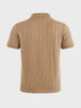 Men's Beige Regular Fit Solid Casual Polo T-Shirts