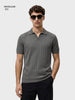 Men's Grey Regular Fit Solid Casual Polo T-Shirts