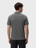 Men's Grey Regular Fit Solid Casual Polo T-Shirts