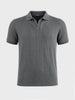 Men's Grey Regular Fit Solid Casual Polo T-Shirts