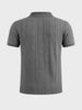 Men's Grey Regular Fit Solid Casual Polo T-Shirts