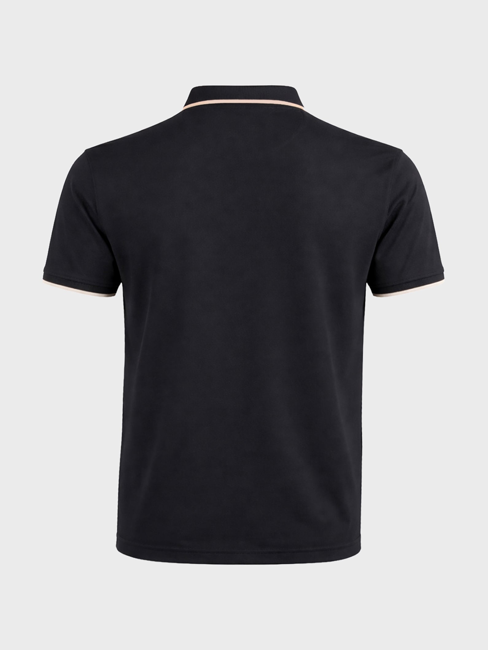 Men's Black Regular Fit Embroidered Casual T-Shirts