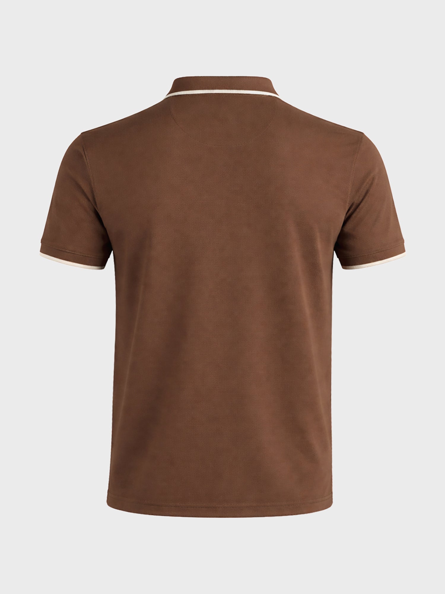 Men's Brown Regular Fit Embroidered Casual T-Shirts