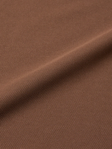 Men's Brown Regular Fit Embroidered Casual T-Shirts