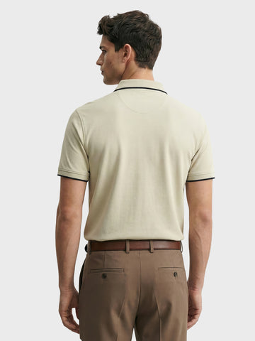 Men's Green Regular Fit Embroidered Casual T-Shirts