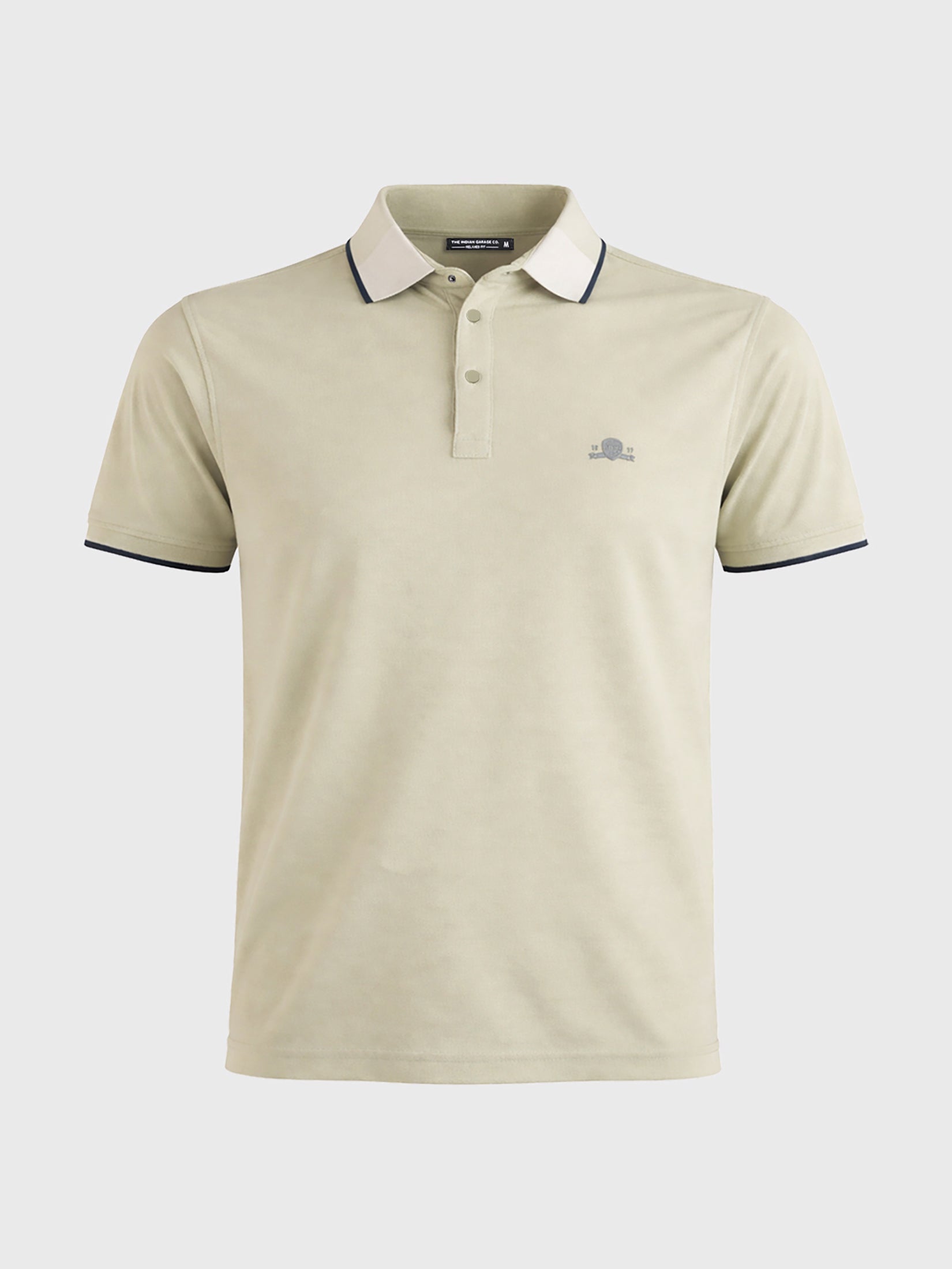 Men's Green Regular Fit Embroidered Casual T-Shirts