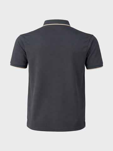 Men's Grey Regular Fit Embroidered Casual T-Shirts