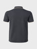 Men's Grey Regular Fit Embroidered Casual T-Shirts