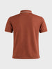 Men's Rust Regular Fit Embroidered Casual T-Shirts