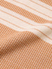 Men's Rust Regular Fit Striped Casual Flat Knit Polo T-Shirts