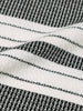 Men's Black Regular Fit Striped Casual Flat Knit Polo T-Shirts