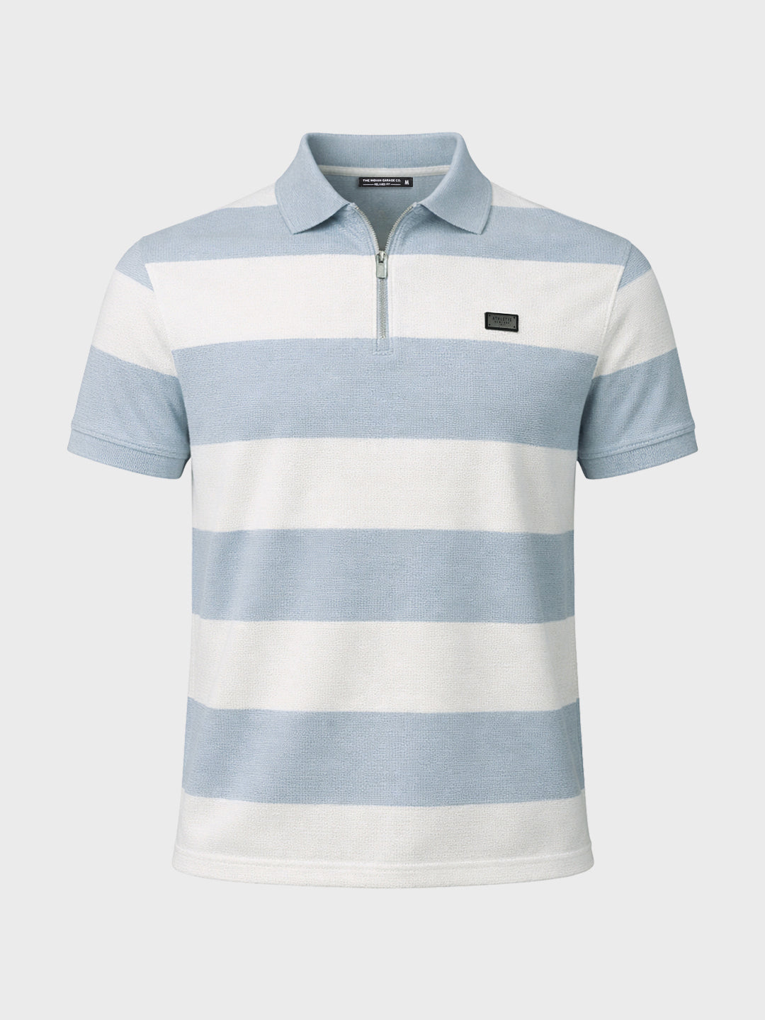 Men's Blue Regular Fit Striped Casual T-Shirts