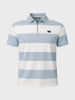 Men's Blue Regular Fit Striped Casual Polo T-Shirts