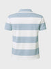 Men's Blue Regular Fit Striped Casual Polo T-Shirts
