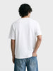 Men's White Relaxed Fit Embroidered Casual T-Shirt