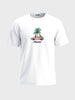 Men's White Relaxed Fit Embroidered Casual T-Shirt