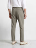 Men's Olive Regular Fit Solid Casual Trousers