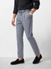 Men's Grey Regular Fit Solid Casual Trousers