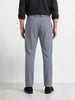 Men's Grey Regular Fit Solid Casual Trousers