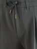 Men's Olive Regular Fit Solid Casual Trousers
