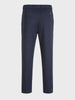 Men's Navy Blue Regular Fit Solid Casual Trousers