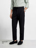 Men's Black Regular Fit Solid Casual Trousers