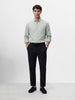 Men's Black Regular Fit Solid Casual Trousers