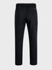 Men's Black Regular Fit Solid Casual Trousers