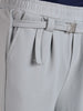 Men's Grey Relaxed Straight Fit Solid Casual Trousers