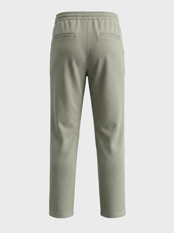 Men's Olive Relaxed Staright Fit Solid Casual Trousers