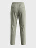 Men's Olive Relaxed Staright Fit Solid Casual Trousers