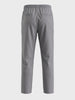 Men's Grey Relaxed Staright Fit Solid Casual Trousers