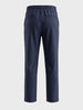 Men's Navy Blue Relaxed Staright Fit Solid Casual Trousers