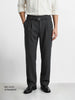 Men's Black Relaxed Staright Fit Solid Casual Trousers
