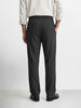 Men's Black Relaxed Staright Fit Solid Casual Trousers